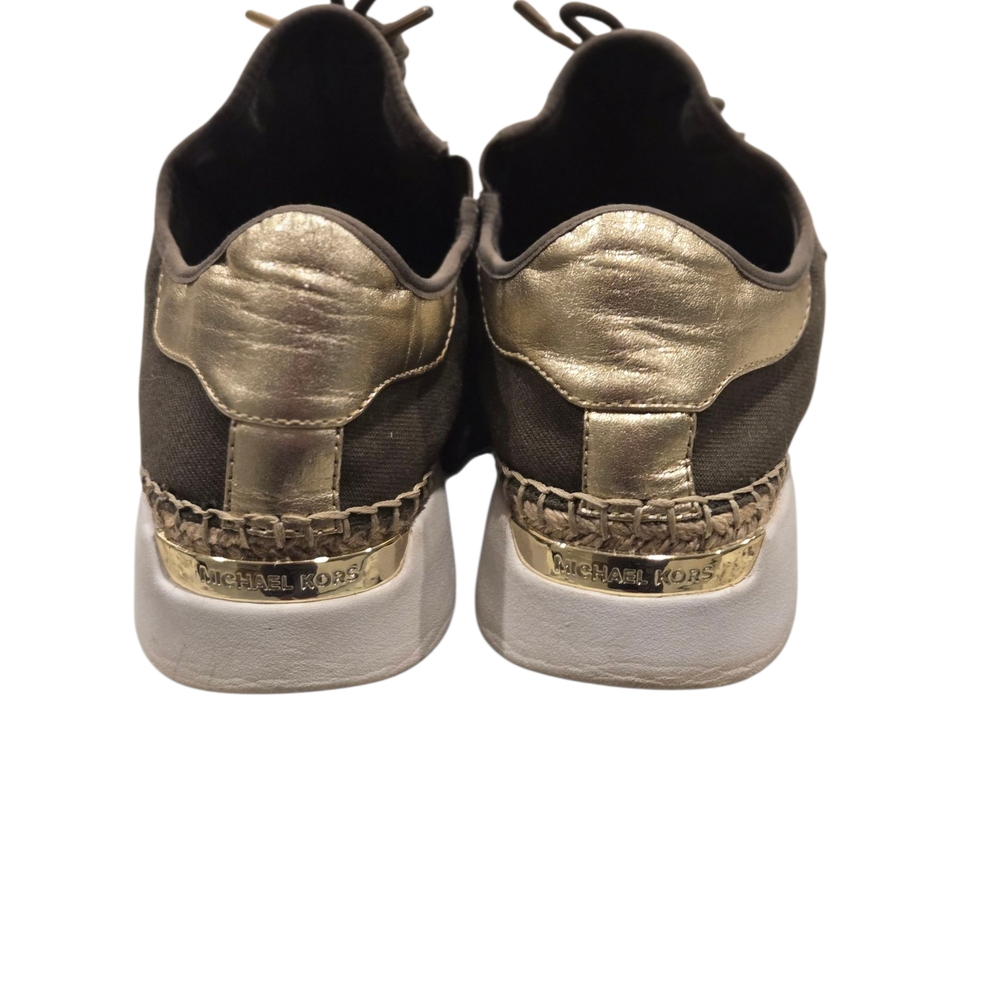 Michael Kors Gold and Black Sneakers